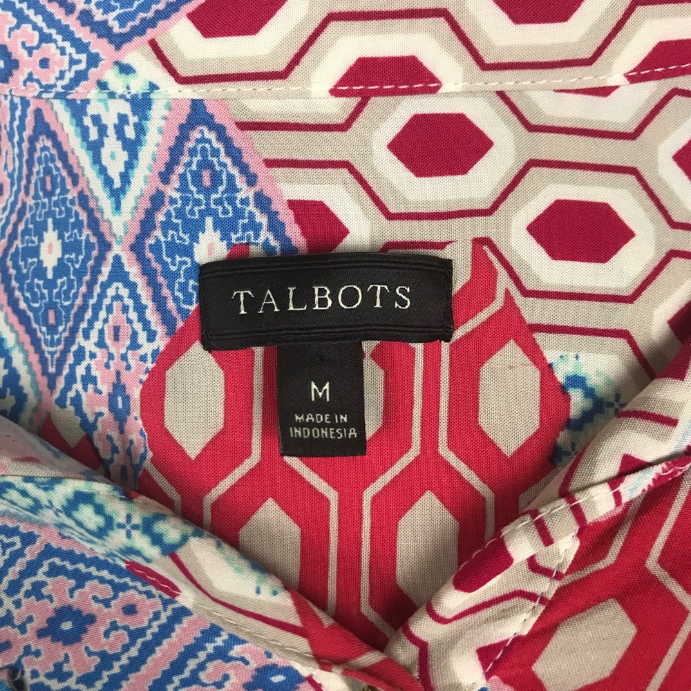 Talbots Patterned Blouse (Size: M) - image 4